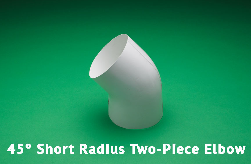 45º Short Radius Two-Piece Elbow PVC Fitting Covers
